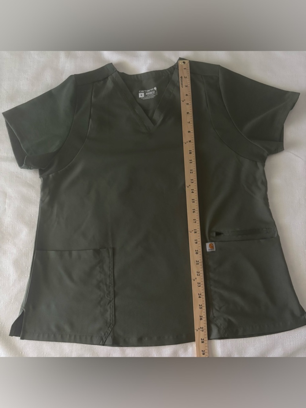 Carhartt Force XL Scrub Top‎ Shirt Extra Large Gray Nursing Medical C13120 - Picture 3 of 9
